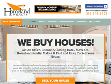 Tablet Screenshot of homelandrealtystl.com